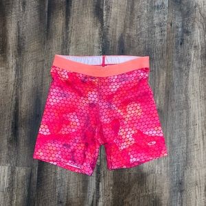Champion children’s hot pink/multicolor spandex shorts size large